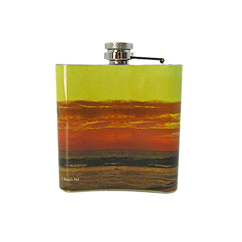 HF3503 HIP FLASK  FLORIDA SUNSET