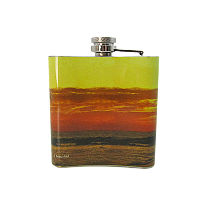 HF3503 HIP FLASK  FLORIDA SUNSET