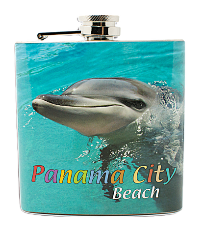 HF3510 HIP FLASK PANAMA CITY BEACH DOLPHIN