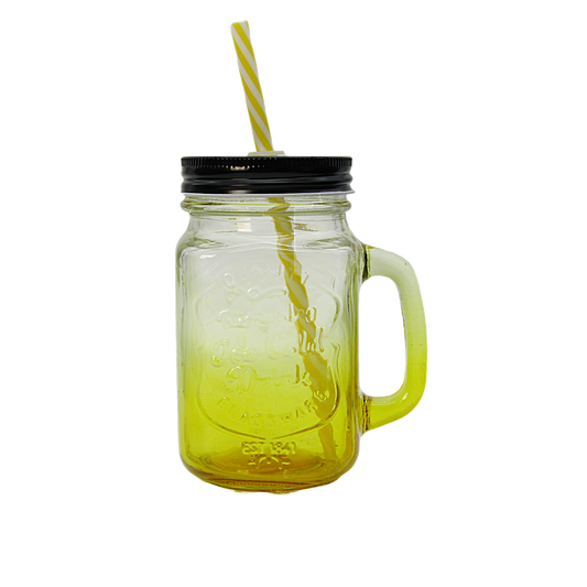 MJ3502 GLASS MUG PAD YELLOW