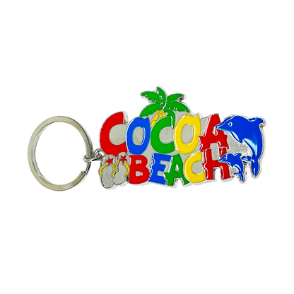 MK1169 COCOA BEACH METAL KEYCHAIN