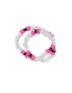 NK0023 NECKLACE WHITE ROSE W/PINK/BLACK COMBO