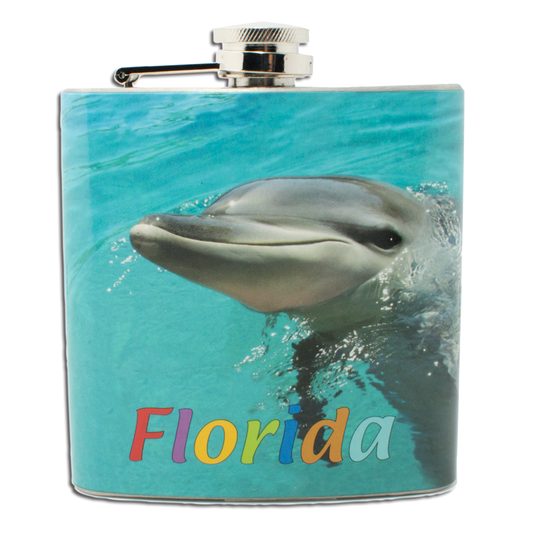HF3502 HIP FLASK  FLORIDA DOLPHIN