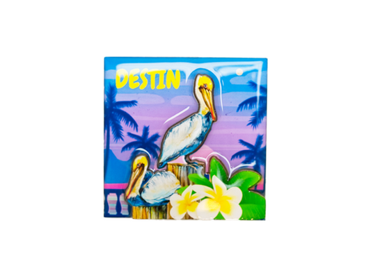 3DM1303 DESTIN 3D PELICANS MAGNET