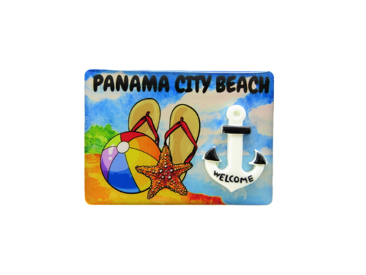 3DM1402 PANAMA CITY BEACH 3D ANCHOR MAGNET