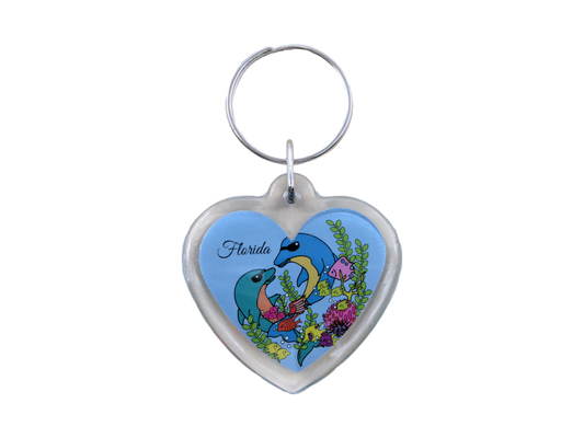 AK0203 FLORIDA HEART DOLPHINS