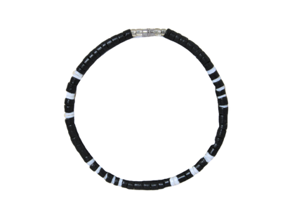 AN0003 CLAM ANKLET BLACK, WHITE
