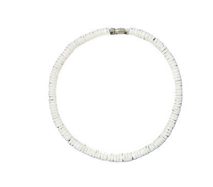 AN0004 WHITE PUKA SHELL ANKLET