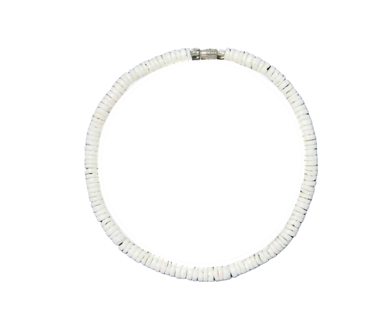 AN0004 WHITE PUKA SHELL ANKLET