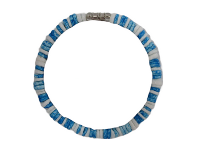 BR0017 BRACELET BLUE/WHITE CLAM