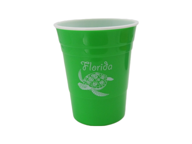 DC0003  PARTY CUP GREEN TURTLE