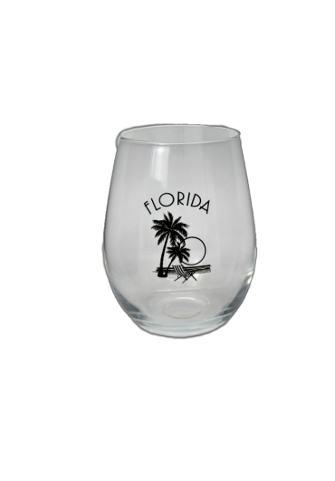 DG0052 FLORIDA PALM ROUND GLASS