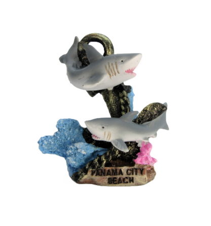 FIG5025 PANAMA CITY BEACH SHARK ANCHOR FIGURINE