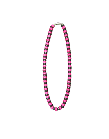 NK0009 NECKLACE PINK/BLACK