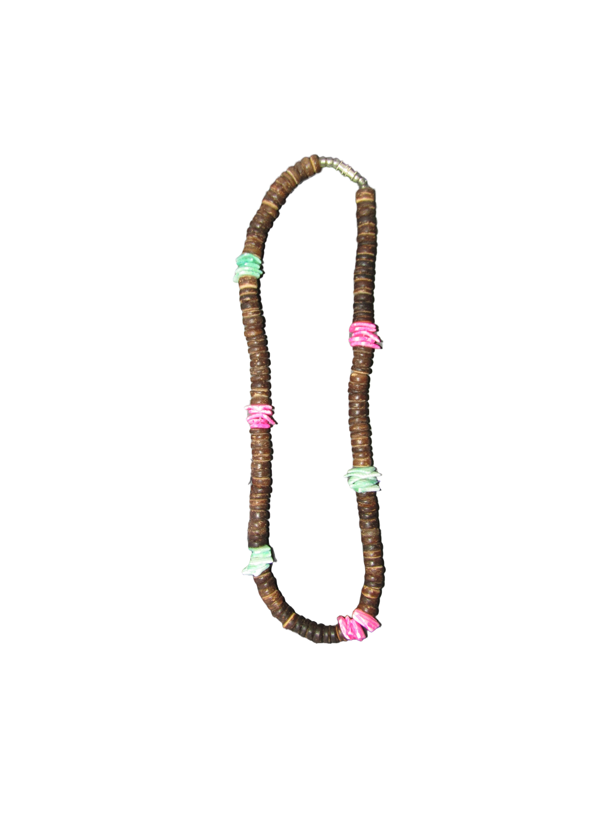 NK0010 NECKLACE PINK/GREEN/BROWN