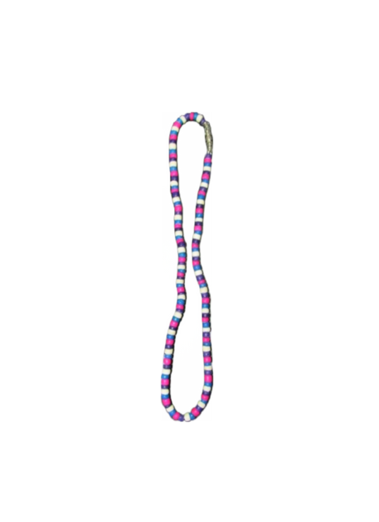 NK0012 NECKLACE PURPLE/TEAL/PINK