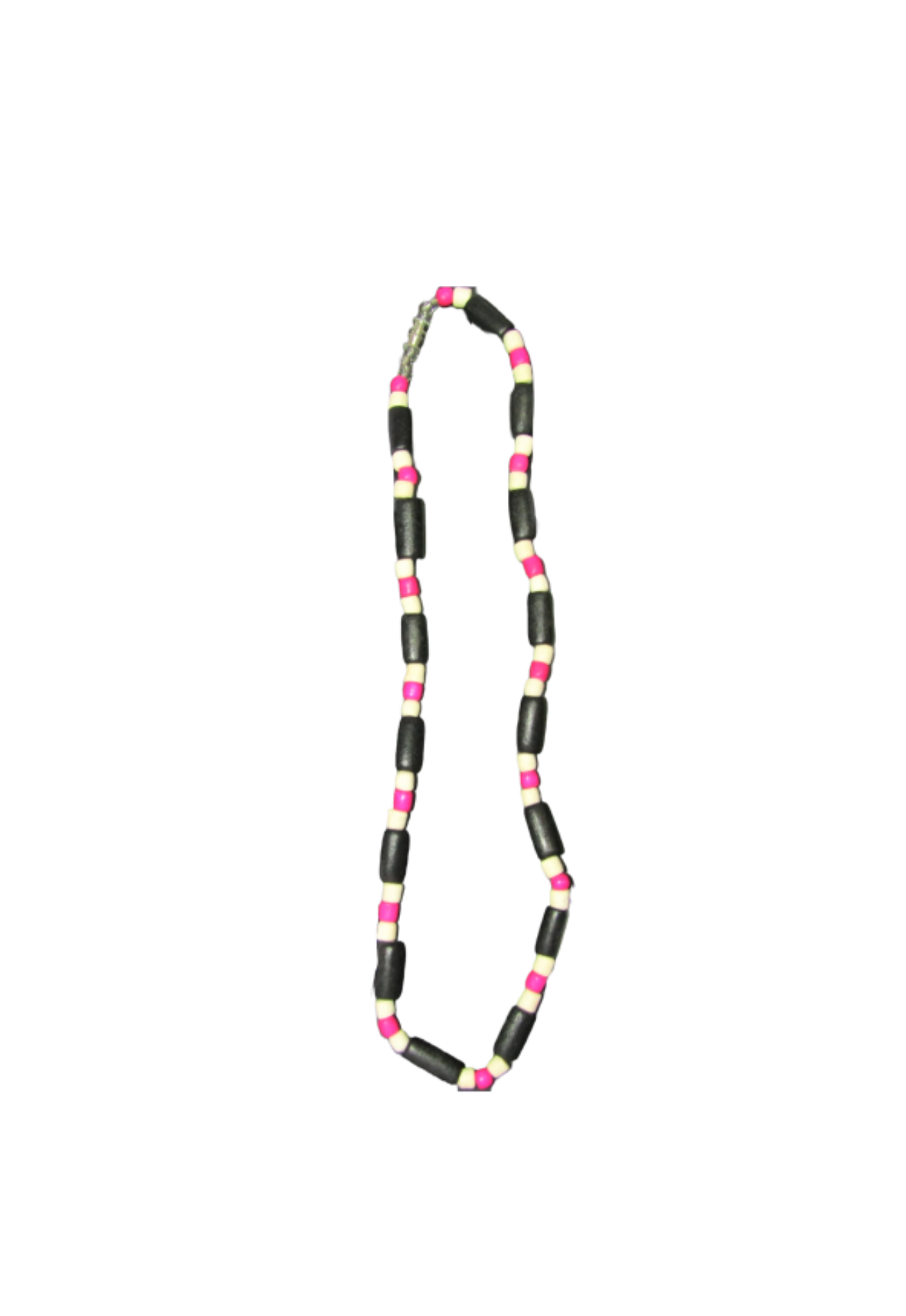 NK0014 NECKLACE BLACK/WHITE/PINK