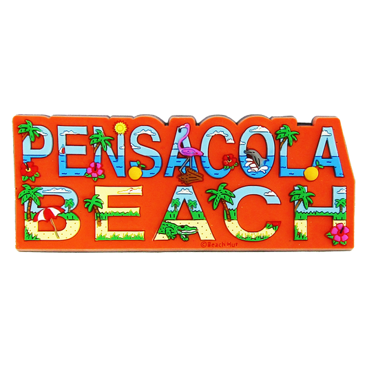 RM0160 PENSACOLA BEACH LETTERS RED