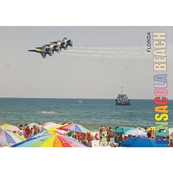 LP0911 PENSACOLA BEACH BLUE ANGELS FLY BY